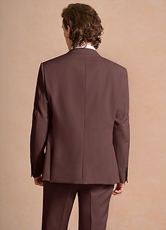 front James Espresso Structured Stretch Suit Jacket