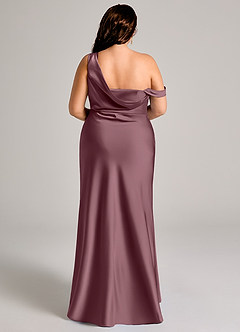 Azazie Madelyn Robes de demoiselle d'honneur Robe Sirène Convertible en Satin extensible Asymétrique Améthyste image15