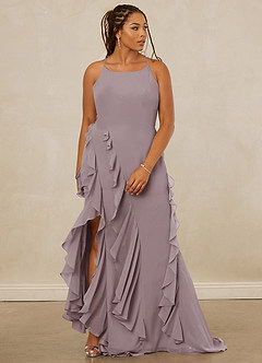 Christian Siriano Bridal for Azazie 1006 Brautjungfernkleider Meerjungfrau-Linie Gestreift Chiffon Kleid Dämmerung image10