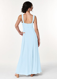 Azazie Simoan Junior Sky Blue A-Line Sweetheart Neckline Chiffon Dress image2