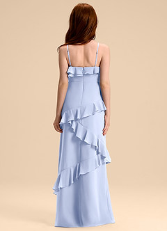 Azazie Evara Junior Abito A-Line in Chiffon Ghiaccio image2