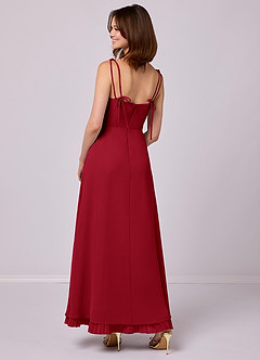 Barbie ♥ Azazie Bridesmaid Dresses Scarlet A-Line Pleated Chiffon Dress image2