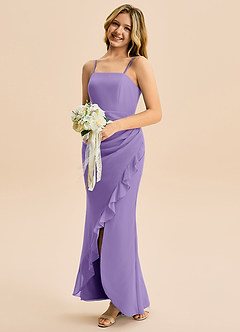 Azazie Buzzy Junior Robe Fourreau en Mousseline de soie Plissée Tahiti image3