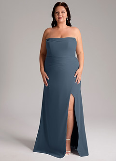 Azazie Leonis Bridesmaid Dresses Neptune Sheath Strapless Chiffon Convertible Dress image11
