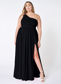 On The Guest List Black One-Shoulder Maxi Dress image10