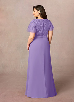 Azazie Singer Mother of the Bride Dresses Tahiti A-Line V-Neck Lace Chiffon Dress image9