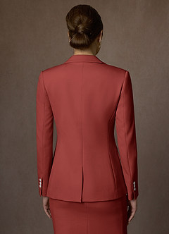 front Kennedy Terracota Vestido estruturado com elastano