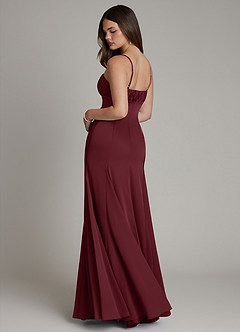 Azazie Avira Suknie dla druhen Syrena Satyna elastyczna Do ziemi Sukienka image2