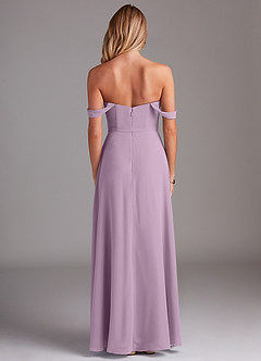Azazie Aaron Bridesmaid Dresses Wisteria A-Line Off the Shoulder Chiffon Convertible Dress image3