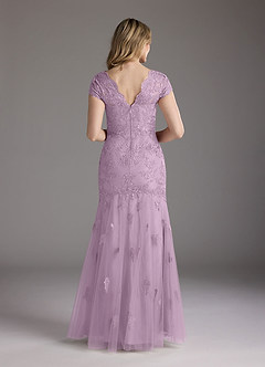 Azazie Marbella Mother of the Bride Dresses Wisteria Mermaid Queen Anne Sequins Lace Dress image5