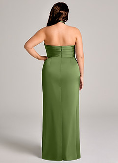 Azazie Jemma Bridesmaid Dresses Juniper Sheath Pleated Stretch Satin Dress image12