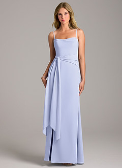 Azazie Tahlia Bridesmaid Dresses Lavender A-Line with Belt Chiffon Dress image5
