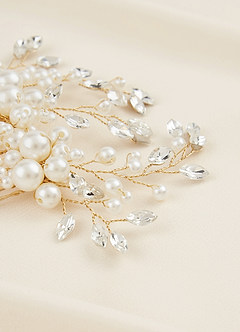 front Bridal Pearl Hair Comb
