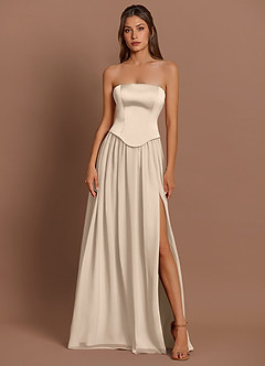 white christmas dresses Analeigh Asymmetric Satin Dress