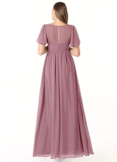 Azazie Verna Maternity Bridesmaid Dresses A-Line V-Neck Ruched Chiffon Floor-Length Dress image2