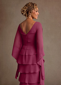 Azazie Arabinda 신부의 어머니 드레스 쉬스 셔링 쉬폰 플로어 길이 드레스 image6