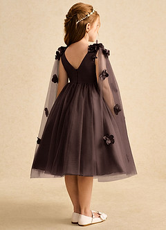 Azazie Staria Flower Girl Dresses Ganache Ball-Gown Ruched Tulle Dress image9