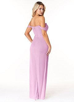 Azazie Tessa Brautjungfernkleider Wandelbar Etui Schulterfreier Schatz Gittergewebe Kleid Bonbonrosa image5