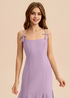 Azazie Evey Junior Wisteria Mermaid Pleated Chiffon Dress image6