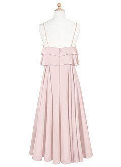 Azazie Ensley Junior Blushing Pink A-Line Pleated Chiffon Dress image8
