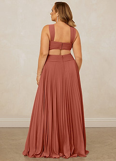 Christian Siriano Bridal for Azazie 1009 Bridesmaid Dresses Clay A-Line Pleated Chiffon Dress image14