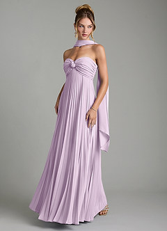Azazie Tempest Jurken voor bruidsmeisjes Converteerbaar Jurk van Chiffon met rijk Korset Frosted Lila image6
