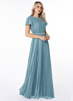 Azazie Kara Abiti da damigella modesti Abito A-Line Plissettato Chiffon Floor-Length image3