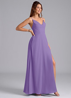 Azazie Sarella Bridesmaid Dresses Tahiti A-Line with Pockets Chiffon Dress image3