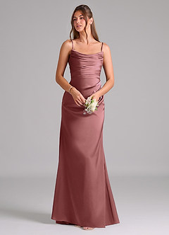 Azazie Lucille Bridesmaid Dresses Amethyst Mermaid Strapless Stretch Satin Convertible Dress image7