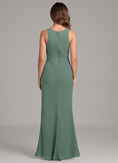 Azazie Allettie 신부 들러리 드레스 인어 쉬폰 바닥 길이 드레스 image2