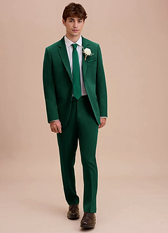 front Ethan Emerald Refined Weave Suit