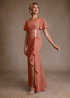 Azazie Suffolk Mother of the Bride Dresses MAI TAI A-Line Pleated Chiffon Dress image2
