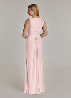 Azazie Manuella Mother of the Bride Dresses Blushing Pink A-Line V-Neck Pleated Chiffon Dress image12