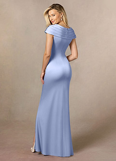 Azazie Anderson Mother of the Bride Dresses Ice A-Line Pleated Stretch Satin Dress image5
