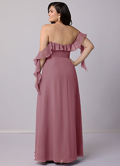 Barbie ♥ Azazie Bridesmaid Dresses Vintage Mauve A-Line Off the Shoulder Chiffon Convertible Dress image12