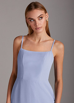 Azazie Tayla Bridesmaid Dresses Lavender Sheath Square Neckline Chiffon Dress image5