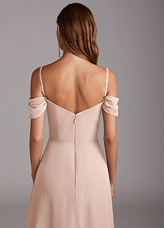 Azazie Marley Bridesmaid Dresses English Rose A-Line Off the Shoulder Chiffon Convertible Dress image9