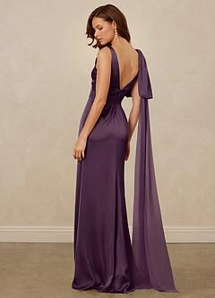 Christian Siriano Bridal for Azazie 1011 Robes de demoiselle d'honneur Robe Sirène en Satin extensible Arc Prune image9