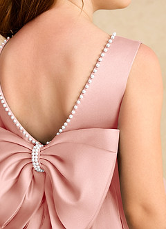 Azazie Jani Flower Girl Dresses Rosette A-Line Bow Tulle Dress image6