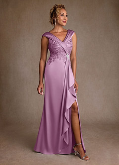 Azazie Santa Monica Moeder van de bruid jurken A-Lijn Jurk van Kant Blauweregen image1