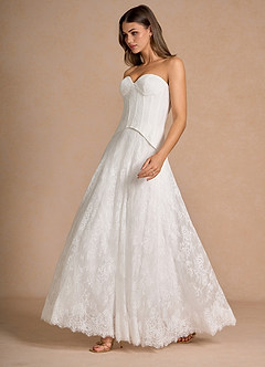 Avelyn White Lace Two-Piece Sets | Azazie