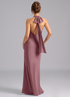 Azazie Velli Bridesmaid Dresses Amethyst Mermaid High Neck Chiffon Dress image2