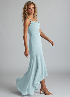 Azazie Summer Final Sale Mist Mermaid Scoop Cowl Chiffon Dress image3