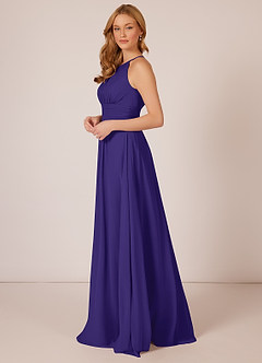 Azazie Bonnie Bridesmaid Dresses Regency A-Line Keyhole Ruched Chiffon Dress image10