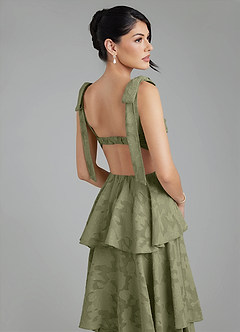 Azazie Jude Bridesmaid Dresses Pistachio A-Line Sweetheart Neckline Floral Burnout Dress image9