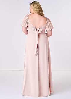 Barbie ♥ Azazie Bridesmaid Dresses Blushing Pink A-Line Pleated Chiffon Dress image8