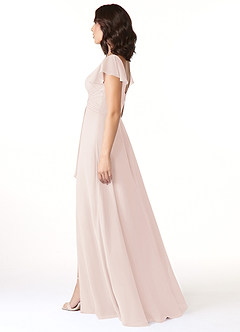 Azazie Omari Bridesmaid Dresses Rose Petal A-Line Chiffon Dress image3