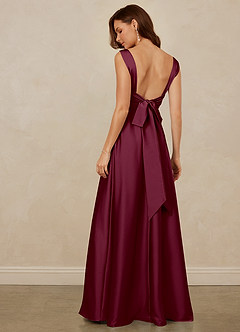Christian Siriano Bridal for Azazie 1001 Bridesmaid Dresses Mulberry A-Line Sweetheart Neckline Stretch Satin Dress image5