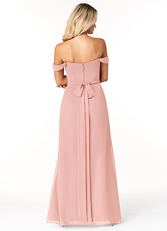 Azazie Joretta Final Sale Rosette A-Line Off the Shoulder Chiffon Convertible Dress image2