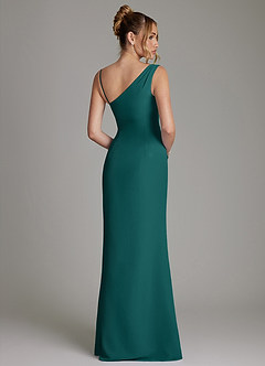 Azazie Ama Bridesmaid Dresses Peacock A-Line Pleated Chiffon Dress image5